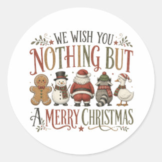 Sticker Rond Rien qu'un joyeux Noël