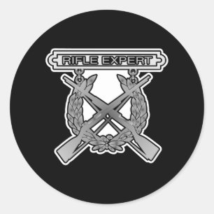 Sticker Rond Rife Expert USMC Black