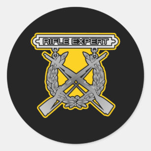 Sticker Rond Rife Expert USMC Black