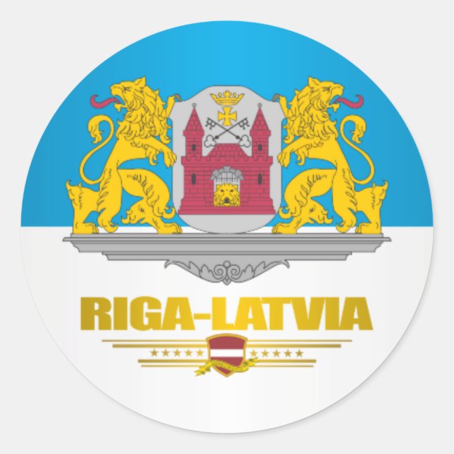 Sticker Rond Riga (Devant)