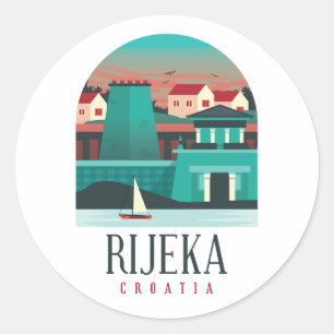 Sticker Rond Rijeka Croatie