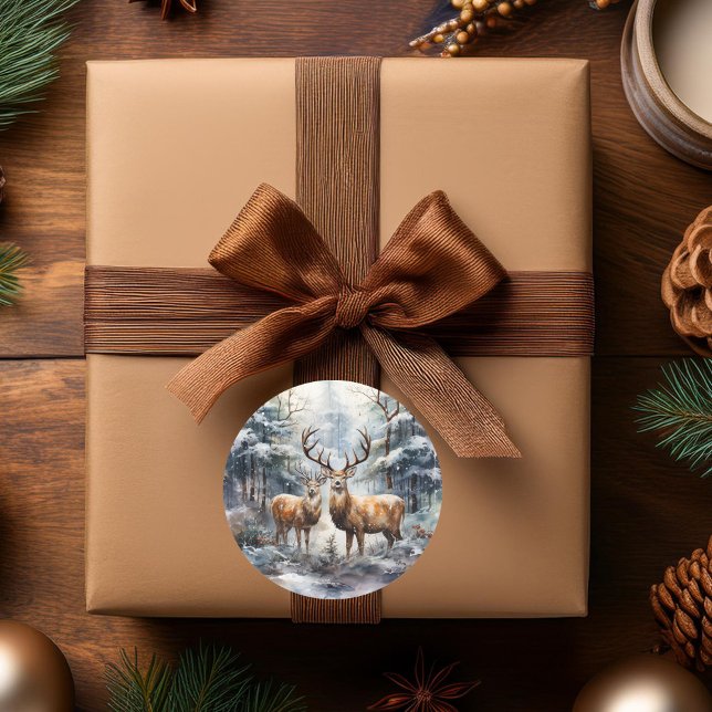 Sticker Rond Rinder en Wonderland (Créateur téléchargé)