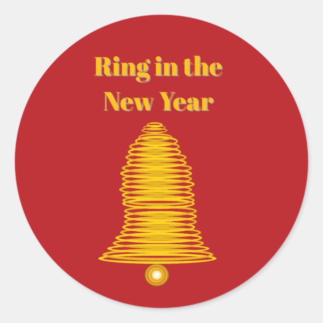 Sticker Rond Ring in the New Year Envelope Seals (Devant)