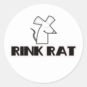 Sticker Rond Rink Rat Hockey Figure Patinage