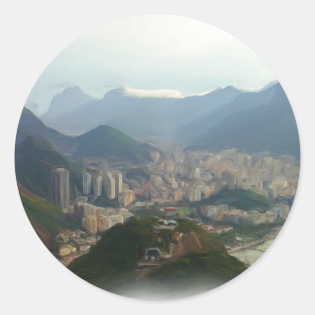 Sticker Rond Rio de Janeiro - Brésil (Devant)
