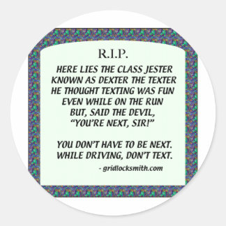 Sticker Rond RIP-DEXTERtheTEXTER