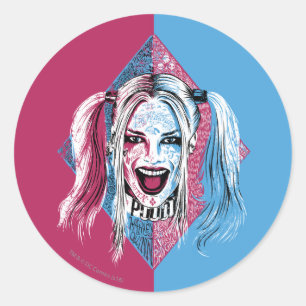 Sticker Rond Rire du peloton   Harley de suicide