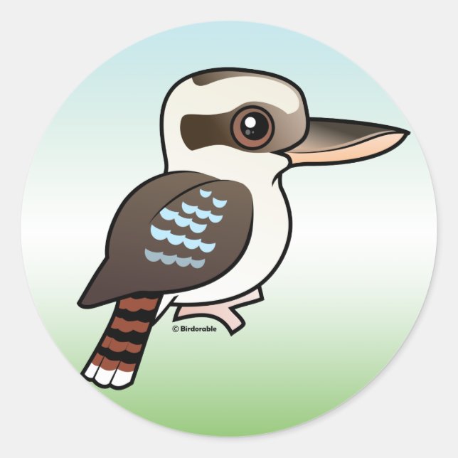 Sticker Rond Rire Kookaburra (Devant)