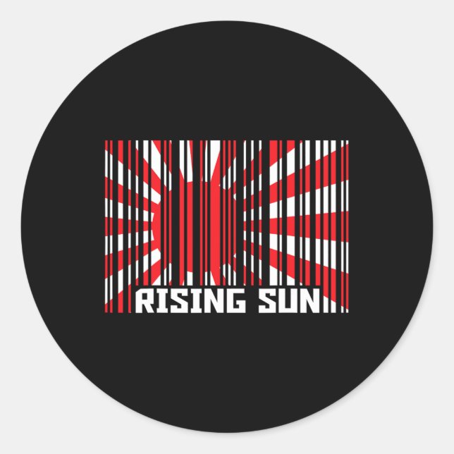 Sticker Rond Rising Sun Karate Code (Devant)