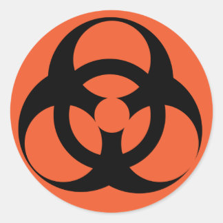 Sticker Rond Risque biologique - Risque biologique