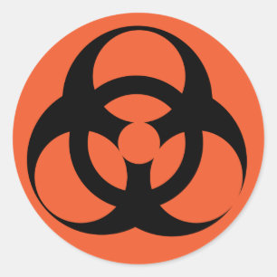 Sticker Rond Risque biologique - Risque biologique