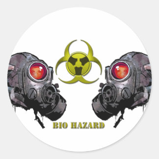 Sticker Rond Risque de bio