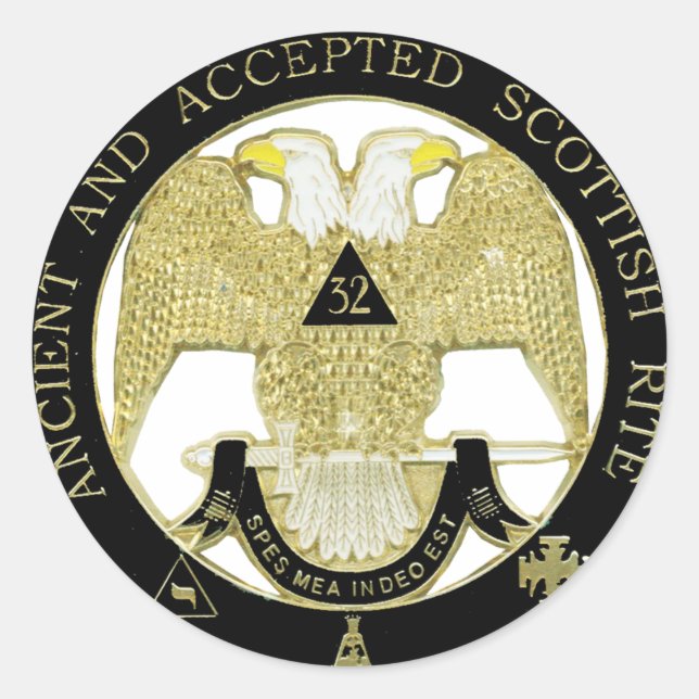 Sticker Rond Rite écossais (Devant)