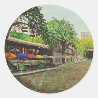 Sticker Rond River Walk San Antonio, TX Peinture