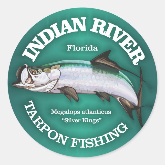 Sticker Rond Rivière Indienne (Tarpon) (Devant)