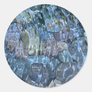Sticker Rond Rivière motif d'eau roche ripplant cours d'eau