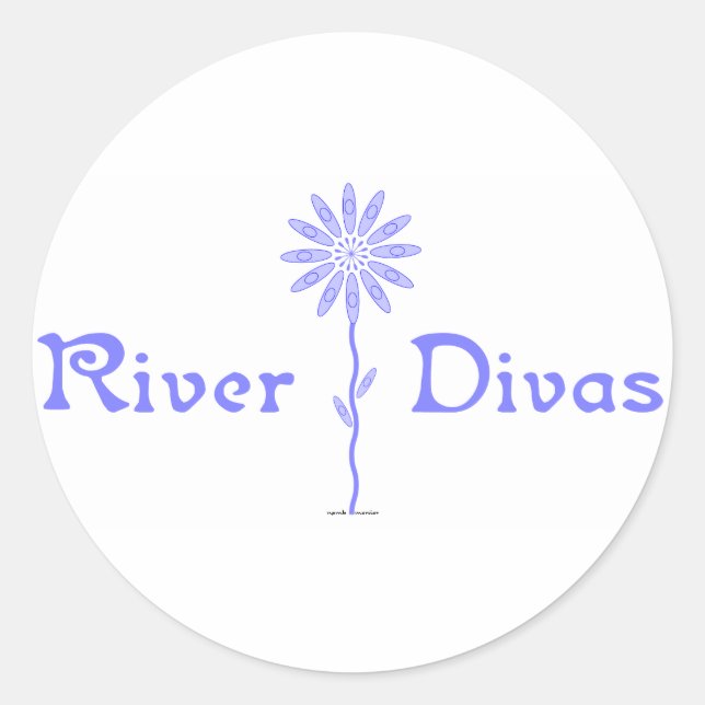 Sticker Rond Rivières Divas (Devant)