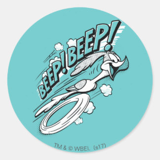 Sticker Rond ROAD RUNNER™ BEEP BEEP!™ Halftone