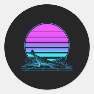 Sticker Rond Roadrunner Pastel Goth Vaporwave