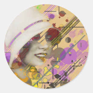 STICKER ROND ROARING 20'S