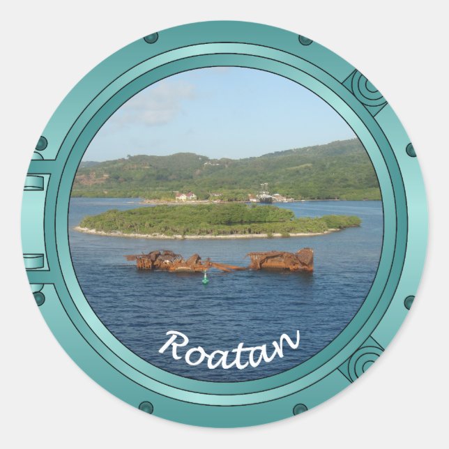 Sticker Rond Roatan Porthol (Devant)