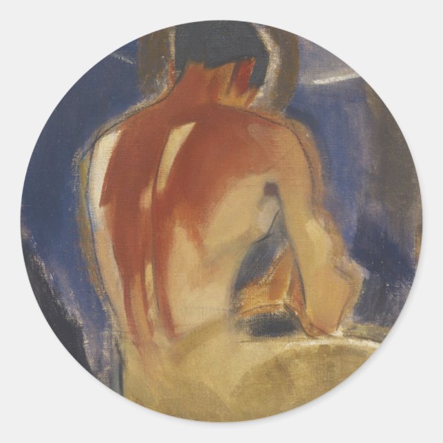 Sticker Rond Robber à la porte du Paradis, Helene Schjerfbeck (Devant)
