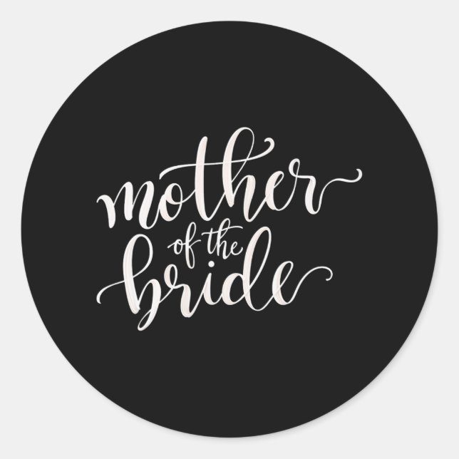 Sticker Rond Robe de mariée mère de la mariée (Devant)