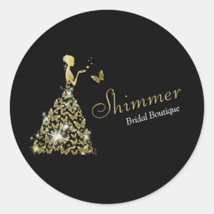 Sticker Rond Robe mariage Boutique nuptiale