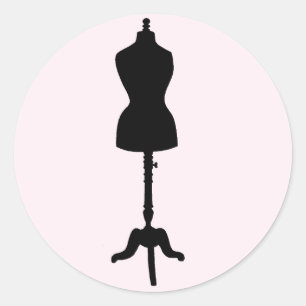 Sticker Rond Robe Silhouette II