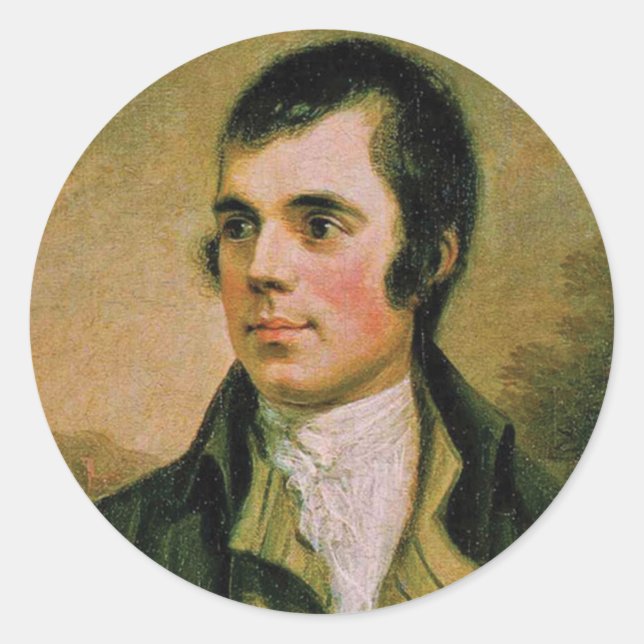 Sticker Rond Robert Burn, célébrant la nuit de Burn (Devant)