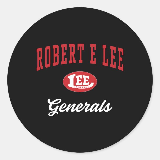 Sticker Rond Robert E Lee Généraux du lycée C3 (Devant)