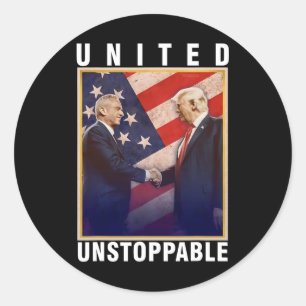 Sticker Rond Robert F Kennedy Jr Trump United Instoppable