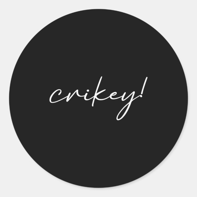 Sticker Rond Robert Irwin Crikey Funny Meme  (Devant)