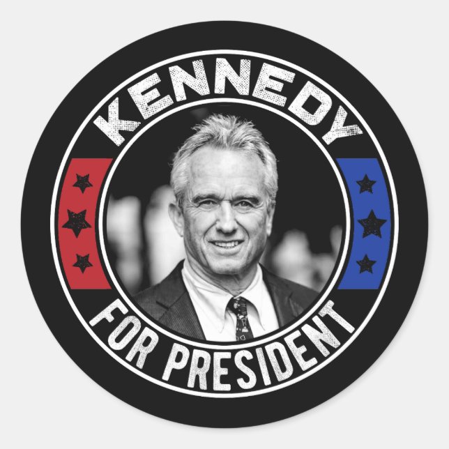 Sticker Rond Robert Kennedy, Jr. pour le président 2024 (Devant)