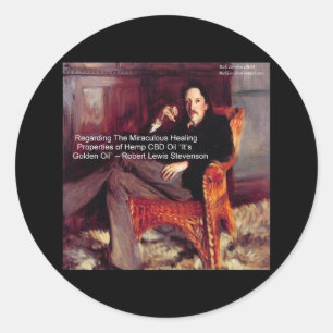 Sticker Rond Robert Louis Stevenson & Citation CBD est de l'Hui