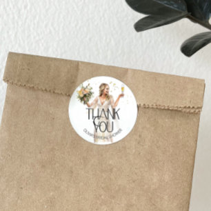 Sticker Rond Robes de mariée Cadeaux de remerciement pour la fê