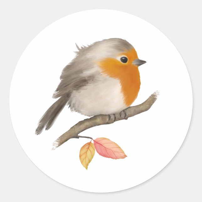 Sticker Rond Robin Bird (Devant)