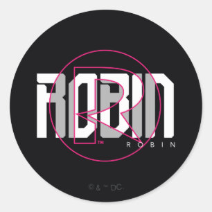 Sticker Rond Robin Hi-Tech Nom Graphique