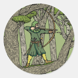 Sticker Rond Robin Hood
