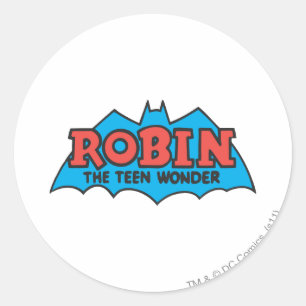 Sticker Rond Robin The Teen Wonder Logo