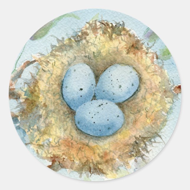 Sticker rond "Robin's Nest" (Devant)