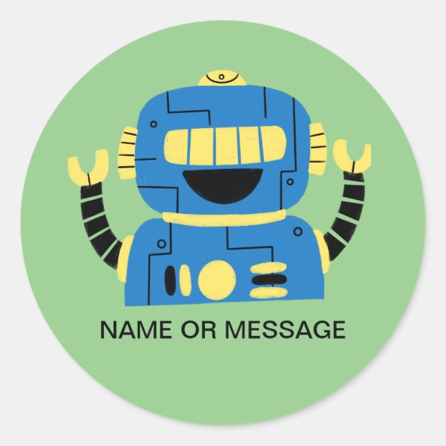 Sticker Rond Robot (Devant)