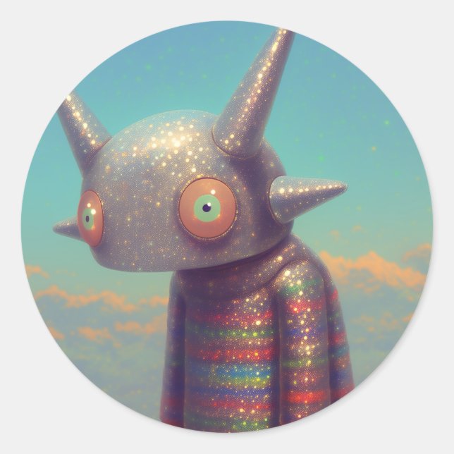 Sticker Rond Robot (Devant)