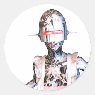 Sticker Rond robot domestique