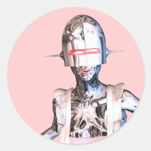 Sticker Rond robot domestique