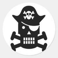 Robot Pirate Skull & Crossbones