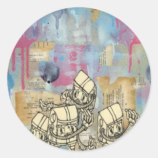 Sticker Rond Robots Akayo