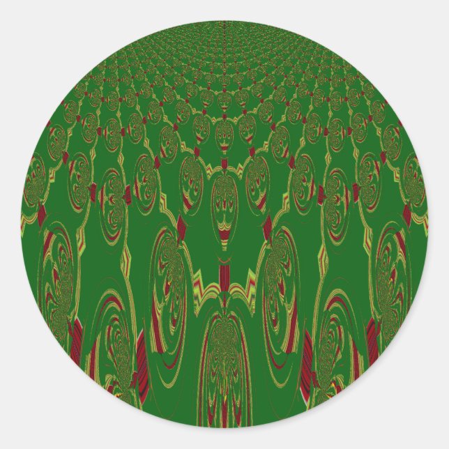 Sticker Rond Robots verts (Devant)