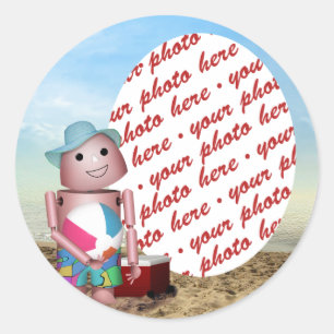 Sticker Rond Robox9 Oublié l'écran solaire !