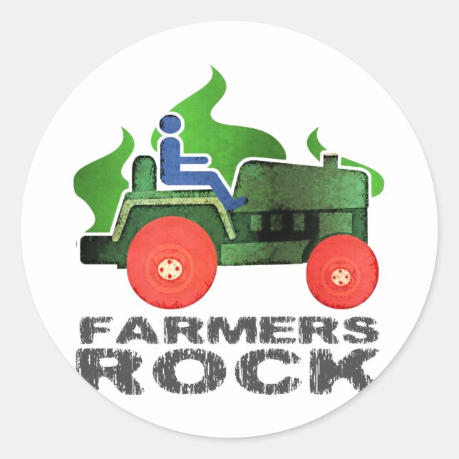 Sticker Rond Roche agricole (Devant)